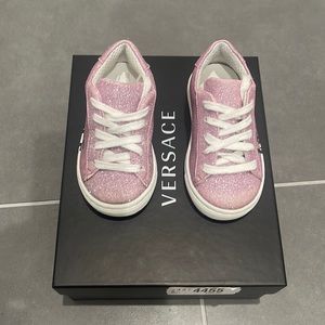 Versace Pink Glitter Sneakers